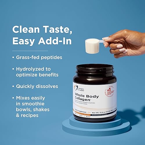 Miniatura 4 de Designs for Health Polvo de colágeno para todo el cuerpo, péptidos de colágeno hidrolizados en polvo para la piel, las articulaciones y la salud