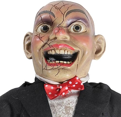 Divertida comediante espeluznante Charlie muñeca casa embrujada Maniquí de película de terror Hablos