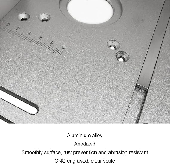 Aluminum Router Table Insert Plate | 2-in-1 Flip Board for Woodworking | for Electric Routing & Trimming Machines