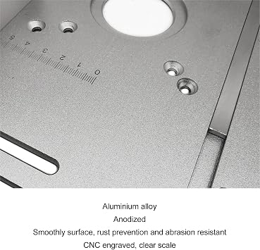 Aluminum Router Table Insert Plate | 2-in-1 Flip Board for Woodworking | for Electric Routing & Trimming Machines
