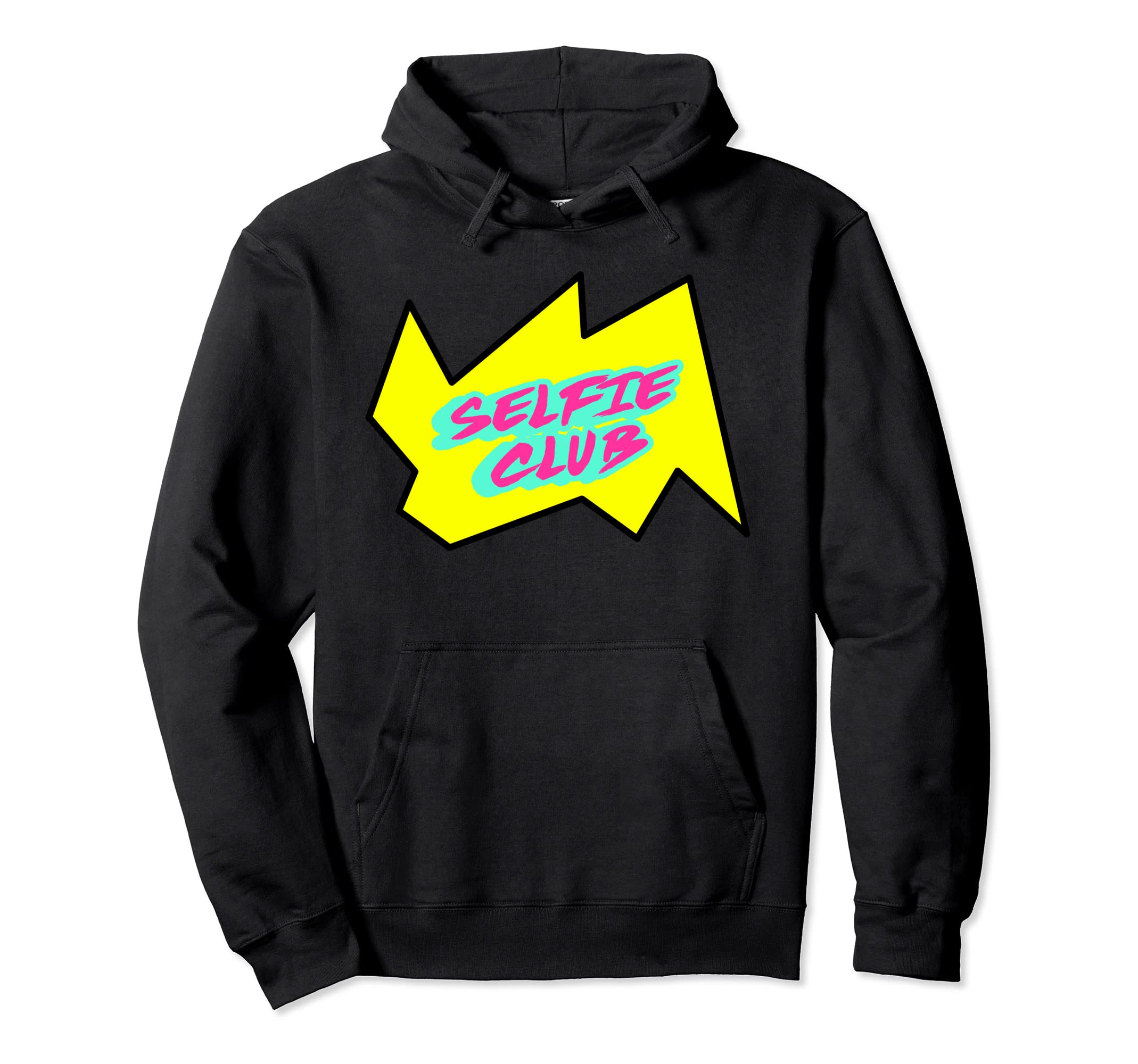 Selfie Club 90s inspired colorful art Pullover Hoodie