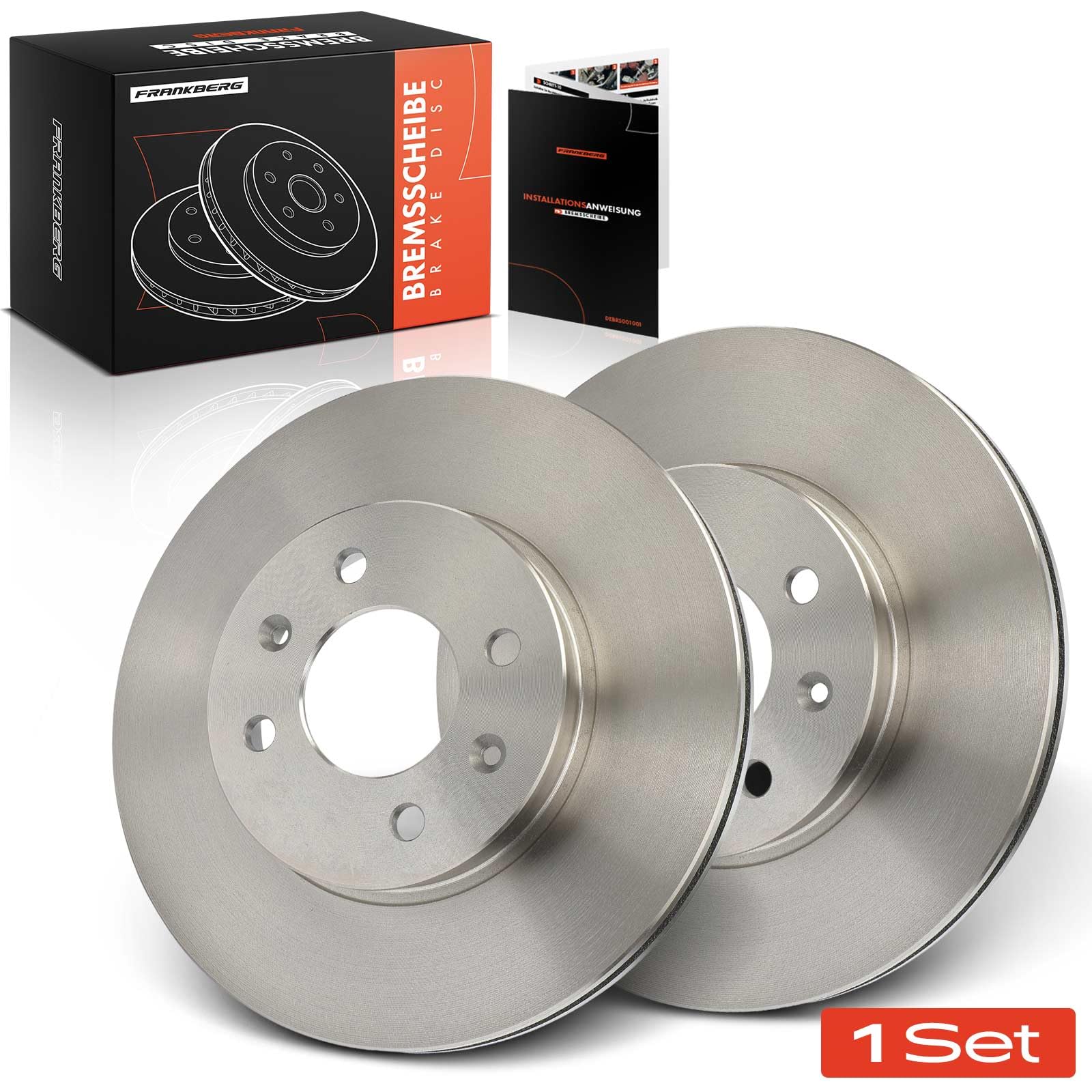 Frankberg 2 discos de freno delanteros ventilados de ⌀256 mm 51712G6300 | Compatible con: Picanto TA, Picanto SÍ