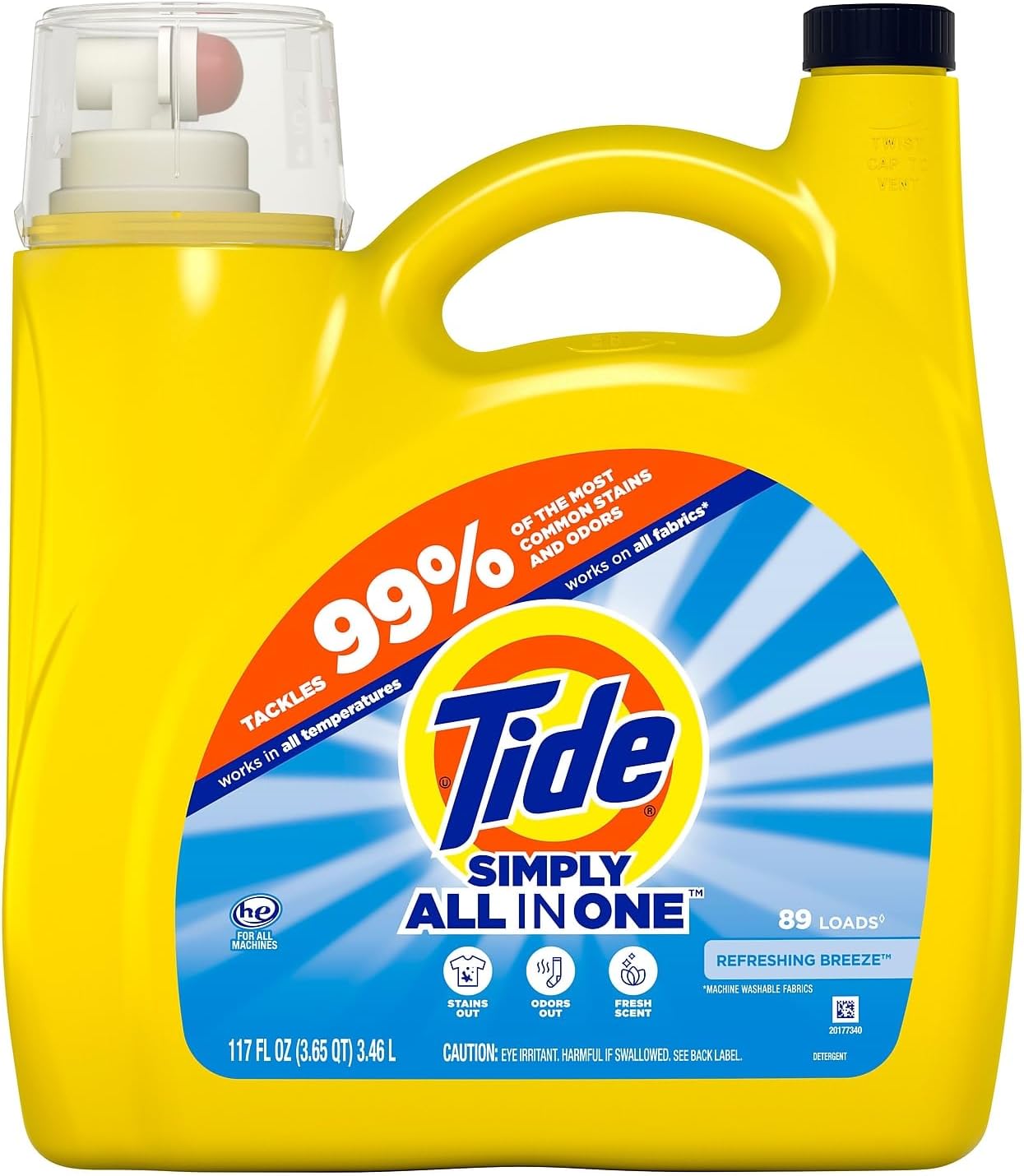 Procter & Gamble, 89131 Simply Clean & Fresh Laundry Detergent, Liquid, Breeze Scent, 138 Ounce - Quantity 2