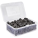 PANA 100 Pieces Nail Sanding Bands, Black, 100 Grit, Coarse, Plastic, Aluminum Oxide, Great Fit for Nail Drill Bits, Acrylic, Natural, Gel Nails