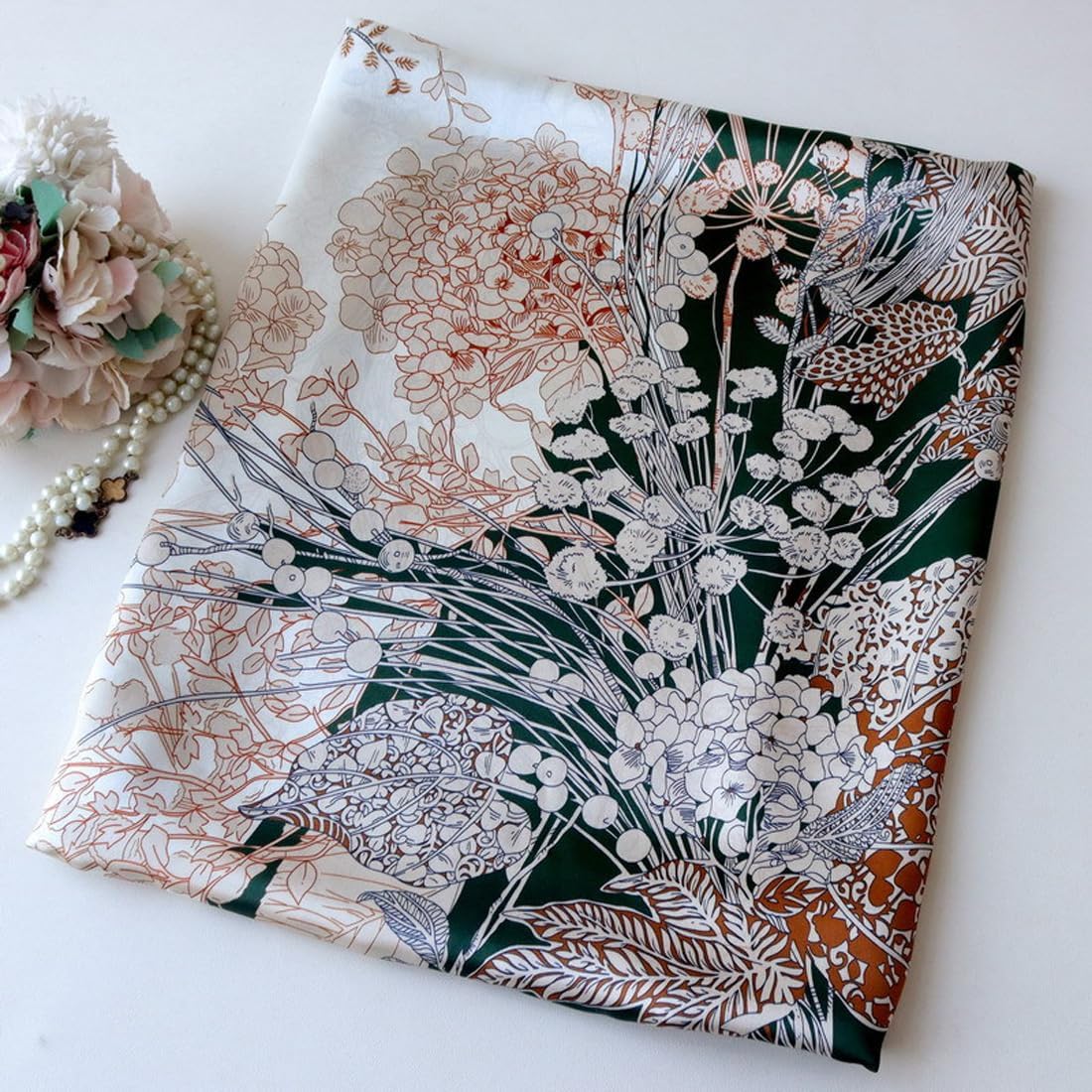 XL 43 Inch Extra Large Square Scarf Fashion Scarves Silk Feeling Hair Scarf Wrapping Scarfs Night Sleeping Headscarf - Image 4