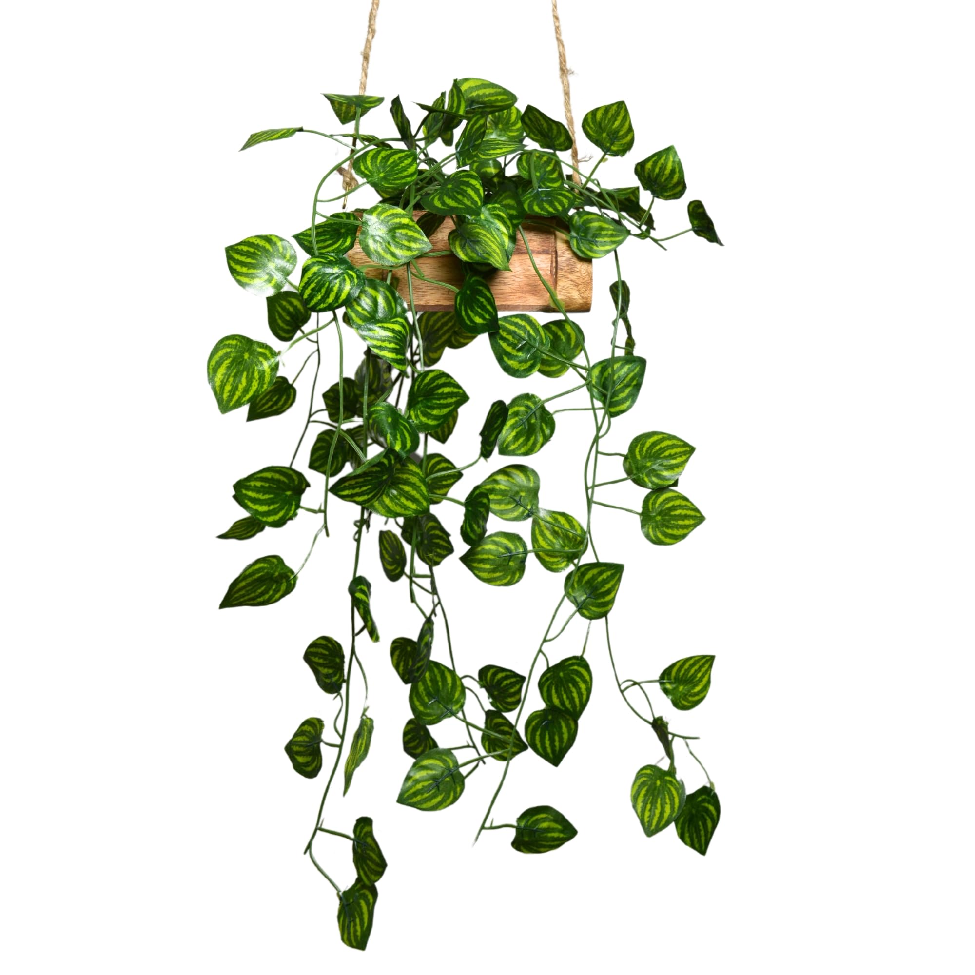 DecoreBugs Artificial Falling Leaves Wall Hangings for Home Decoration with Wooden Buckle Pot, (60 cm) Hanging Plants for Room Decor, Decorative Items for Home Living Room and Office