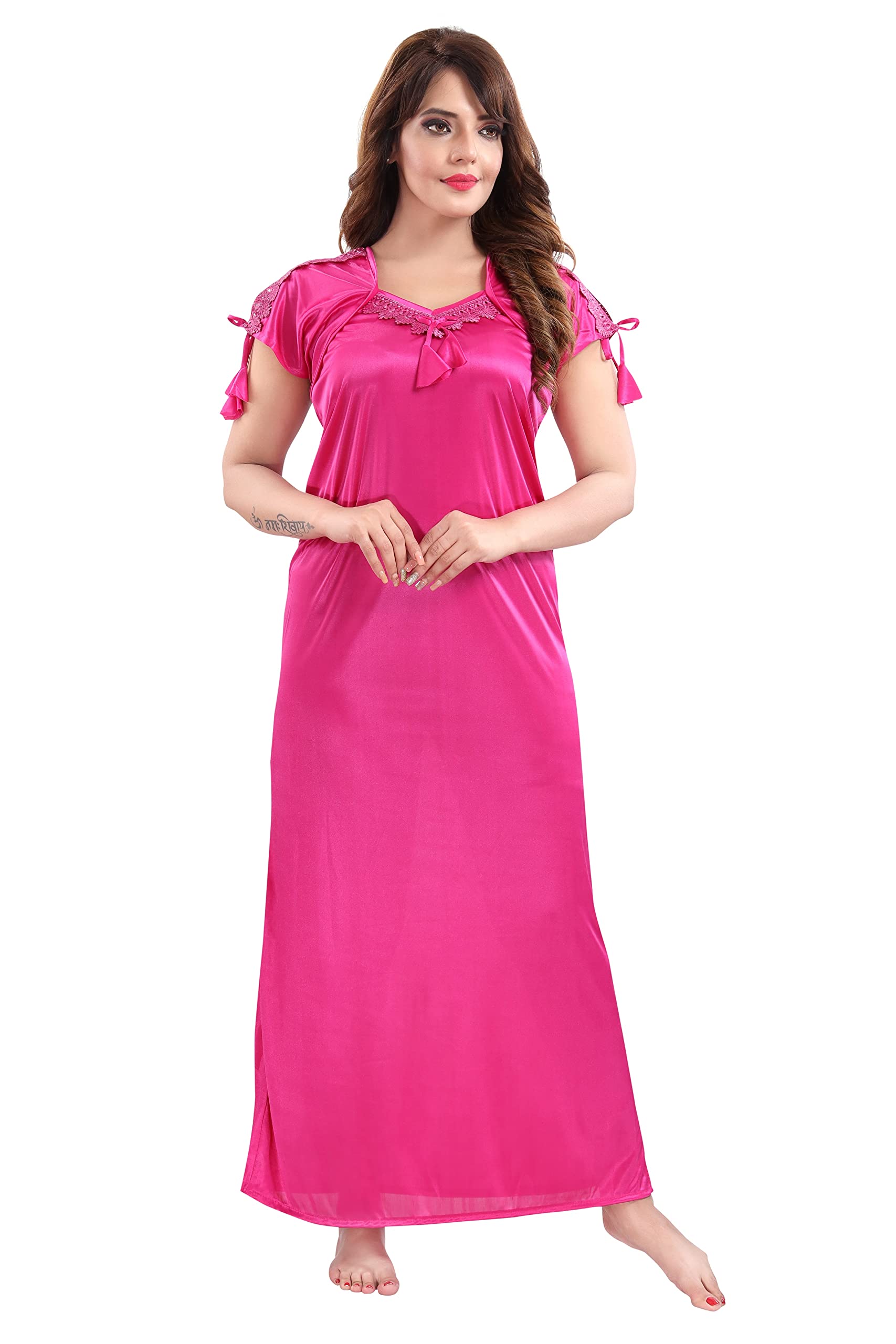 LIFE-TALEWomen's Satin Nighty/Night Gown
