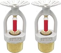 TUNA 2-Pack UL & CUL Listed 155°F Pendent Fire Sprinkler Heads, 1/2" NPT K=5.6 Standard Response White Spray