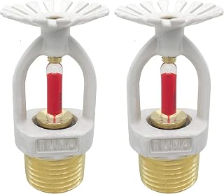 TUNA 2-Pack UL & CUL Listed 155°F Pendent Fire Sprinkler Heads, 1/2" NPT K=5.6 Standard Response White Spray