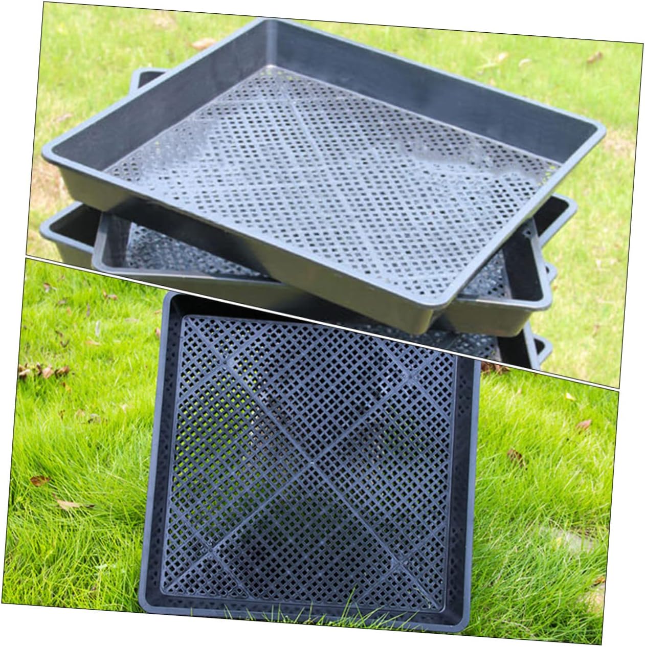 Kisangel 5Pcs Plant Growing Trays Durable Germination Starter Trays for Greenhouse Seedlings Nursery with Cell for Root Growth and Gardening