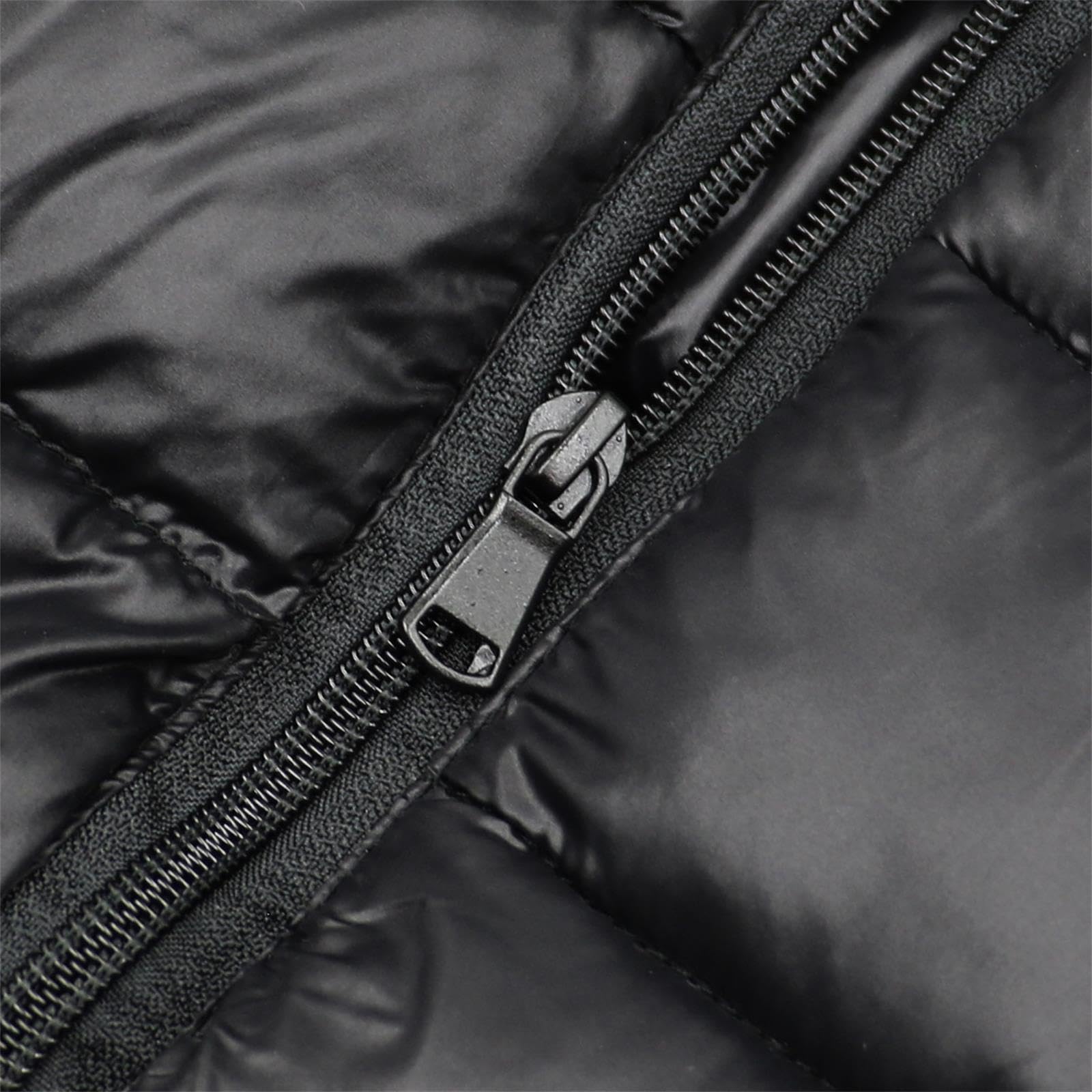 Gilet sans Manche à capuche léger et chaud pour garçons filles, Veste sans manches Automne Hiver,Le noir,13-15 ans