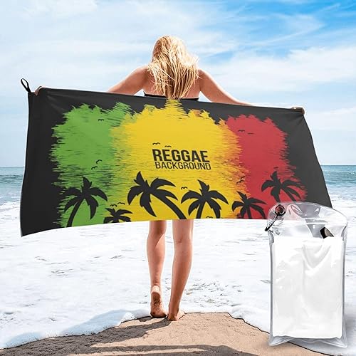 Reggae Music Rasta One Love - Toalla de baño absorbente de secado rápido, adecuada para baño, natación, deportes