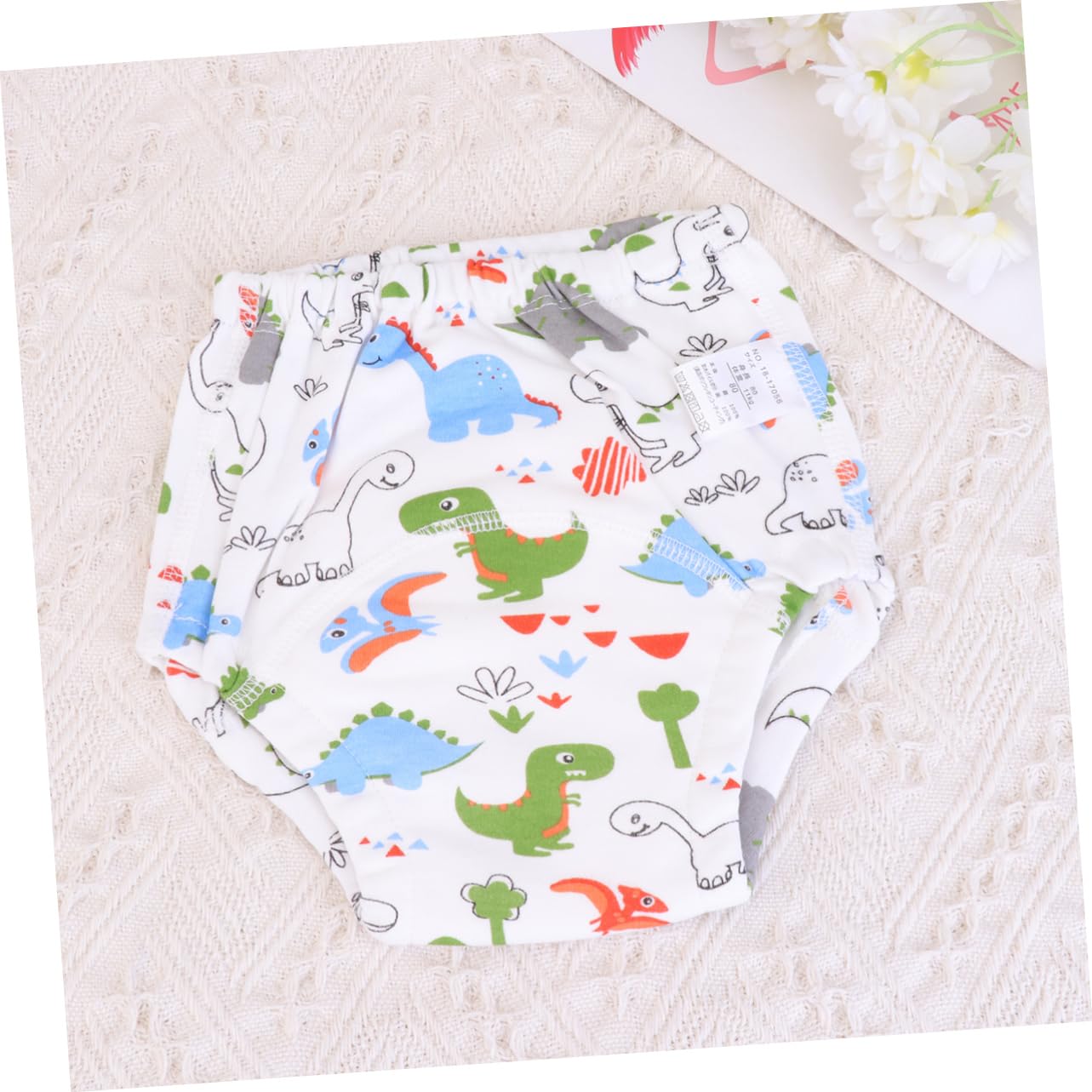 Pantalones de Entrenamiento para Bebés de 6 Pliegues de Gasa, Lavables y Reutilizables, 4 Piezas Diseño de Dibujos Animados, Ideales para Desarrollar Buenos Hábitos de Orina