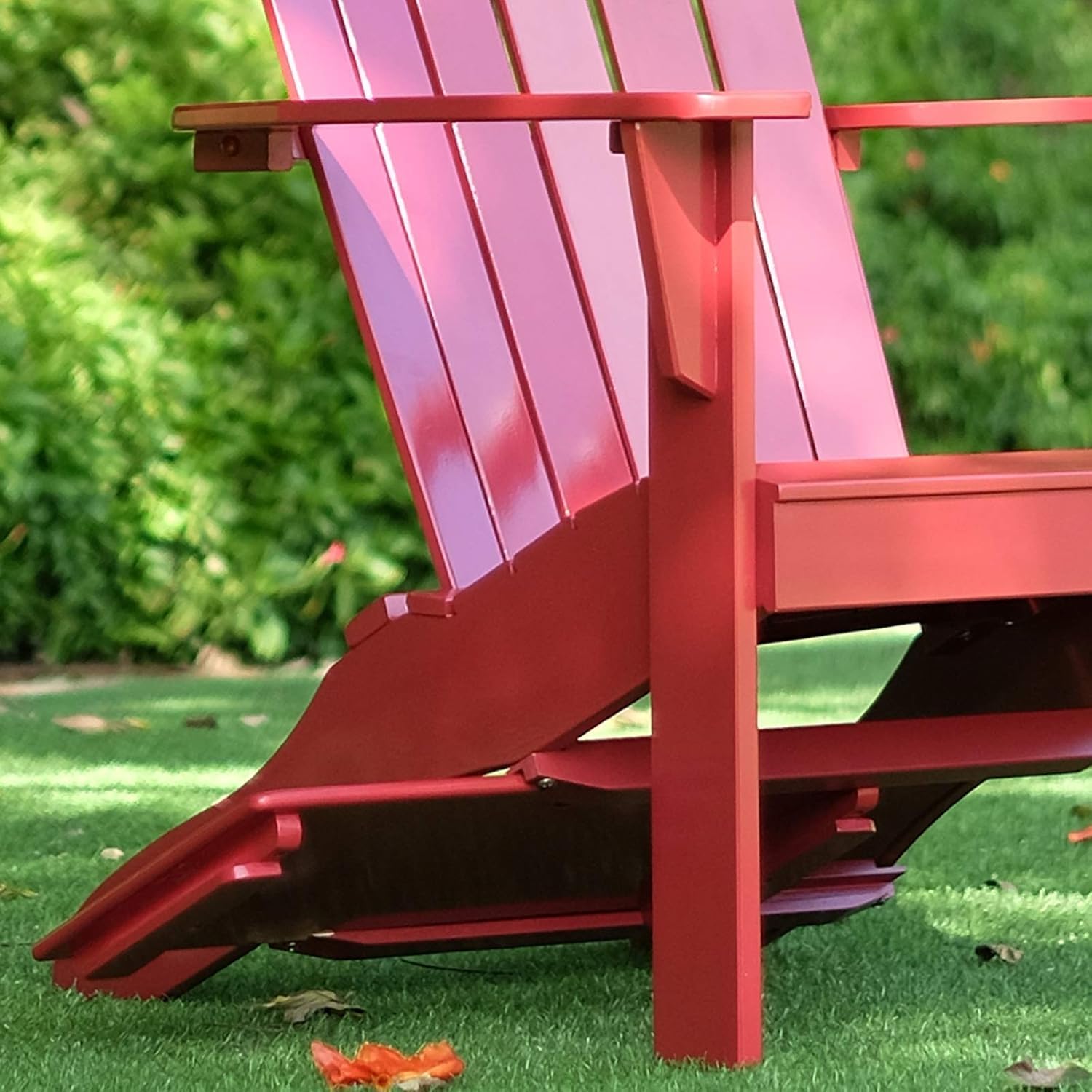 Cambridge Casual Solid Wood Magnolia Adirondack Chair Set of 2 with Tray Table, Red