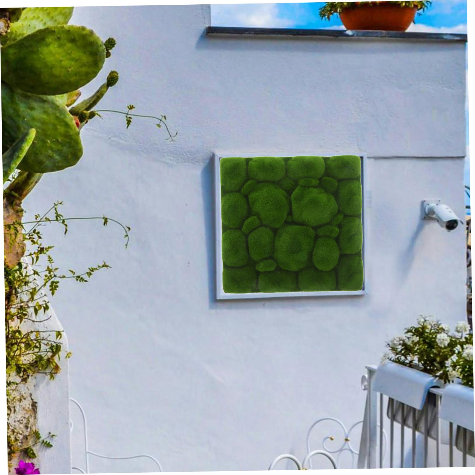Muschio Artificiale Verde 2 Pezzi per Decorazioni Fai-da-te in Giardino e Pareti, Materiale in Schiuma Epe Tessuto e Cotone per Paesaggio Micro e Decorazione Cortile