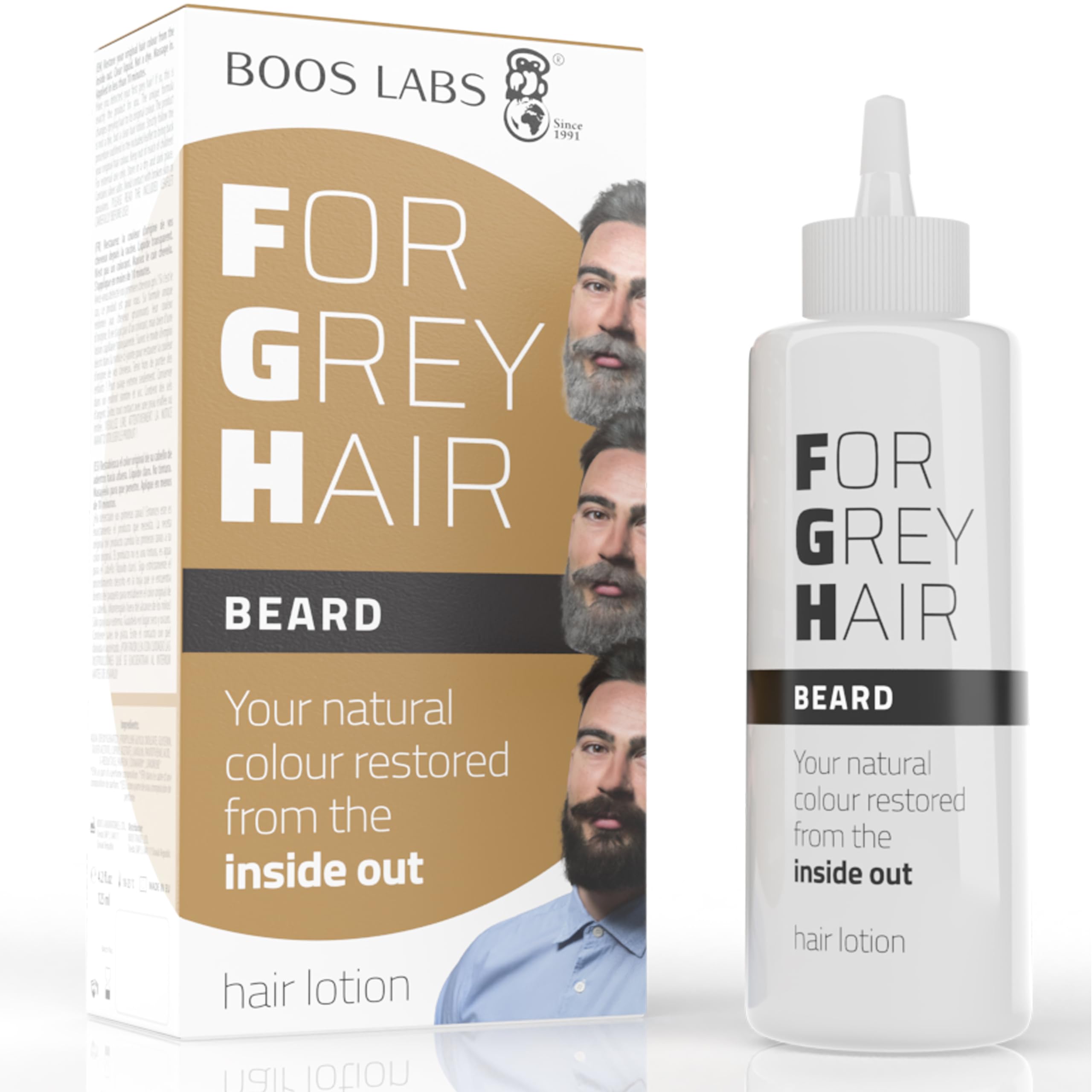 For Grey Hair for Beard Against Grey Beard, Healthy Alternative for Hair Dye, Hair Root Touch Up, Enzymatic Hair Product