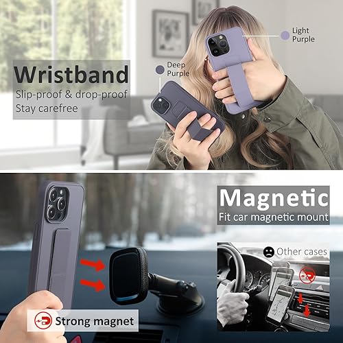 Miniatura 4 de Varikke Funda para iPhone 13 Pro con soporte, multifuncional, magnética, vertical y horizontal, con función atril para iPhone 13 Pro de 6.1