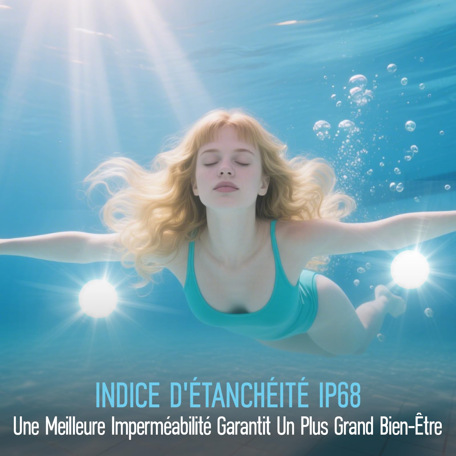 Éclairage LED pour Piscine Par56 18W Piscine Remplace Une Lampe Blanche 150W 6500K Piscine IP68 Étanche Sous L'eau 1800LM Projecteur pour Piscine Angle Rayonnement 120° CC 12V