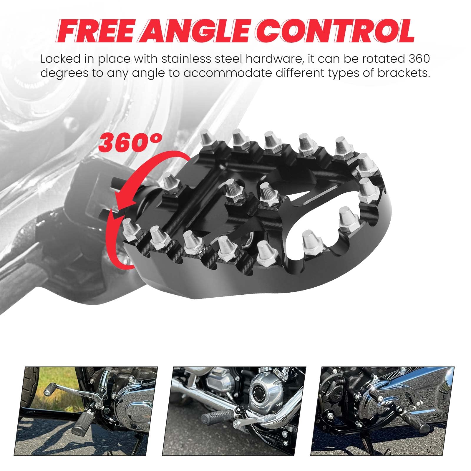 Amazon.com: kekykm M8 Softail Front Foot Pegs compatible with