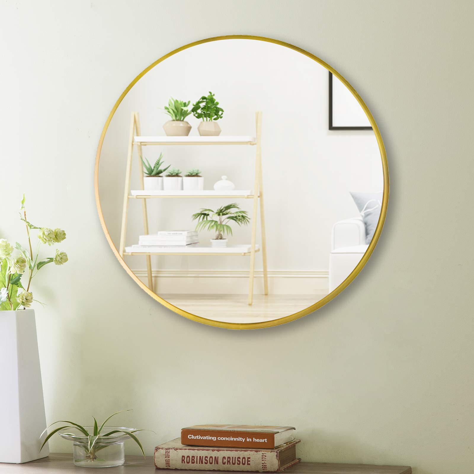 Buy Beauty4U 20" Wall Circle Mirror for Bathroom, Gold Round Mirror for