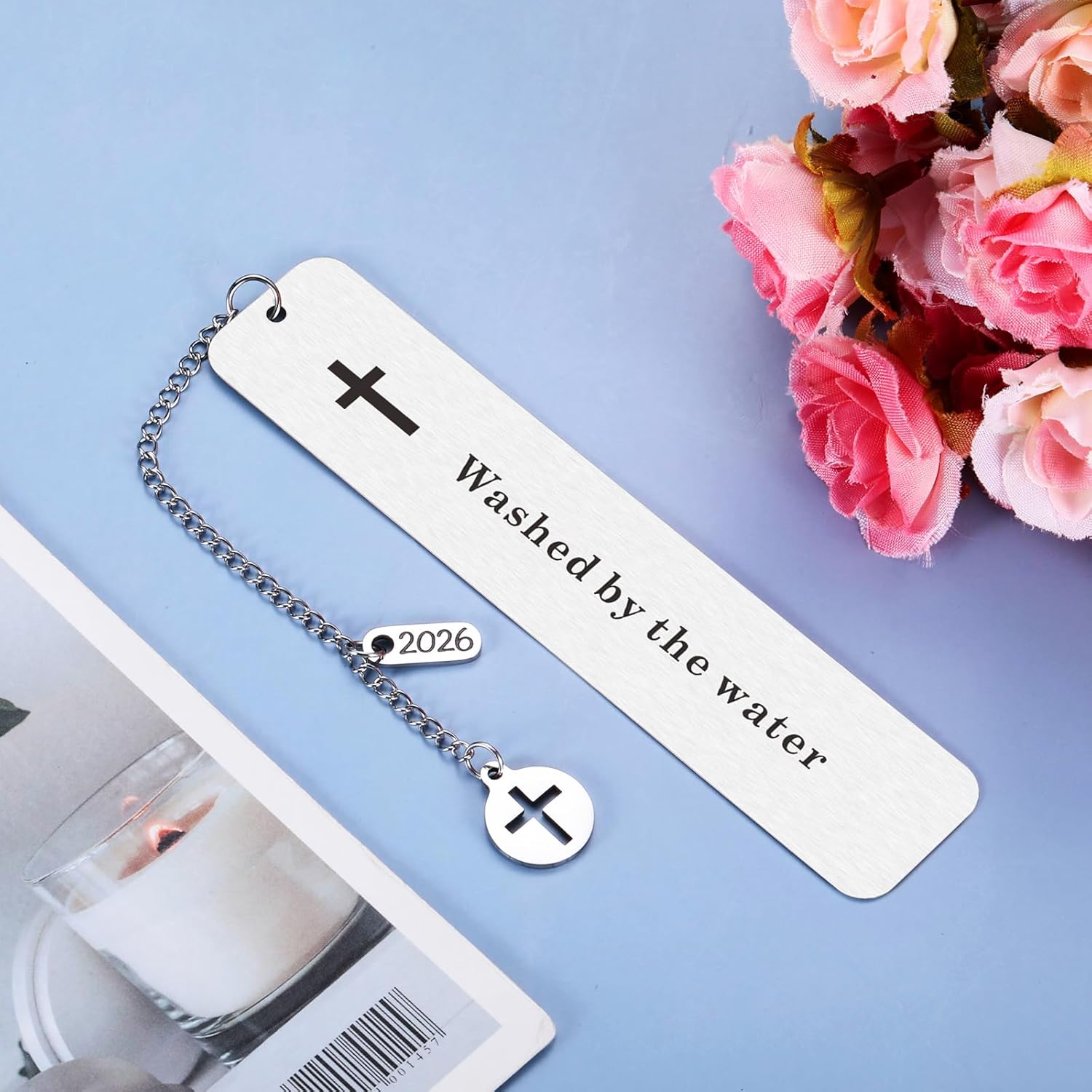 Baptism Gifts for Girl Boys Bookmark Gift for First Communion Christening Gifts for Goddaughter Godson Godchild Baby Girl Adult Baptism Gifts for Women Men Friends Catholic Gifts Religious Bookmarks - Image 3