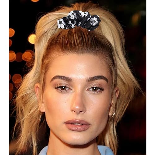 Miniatura 7 de Coleteros deportivos de seda para el cabello, 2 ligas elásticas para el cabello, accesorios para el cabello, rizos sin calor para niñas y mujeres,