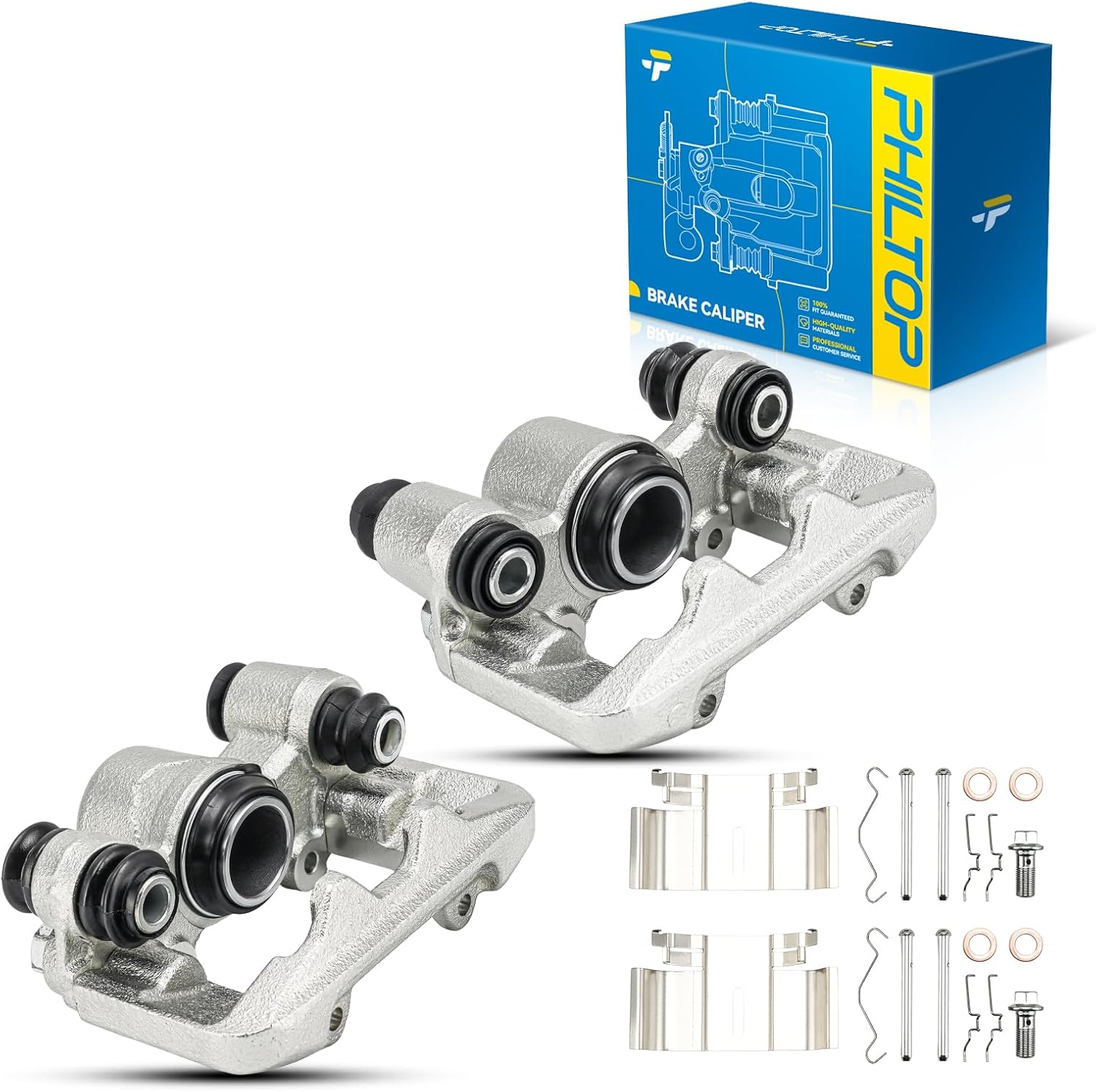 PHILTOP Brake Caliper Rear Compatible with 2004-2005 Toyota RAV4, 19-2970, 19-2971