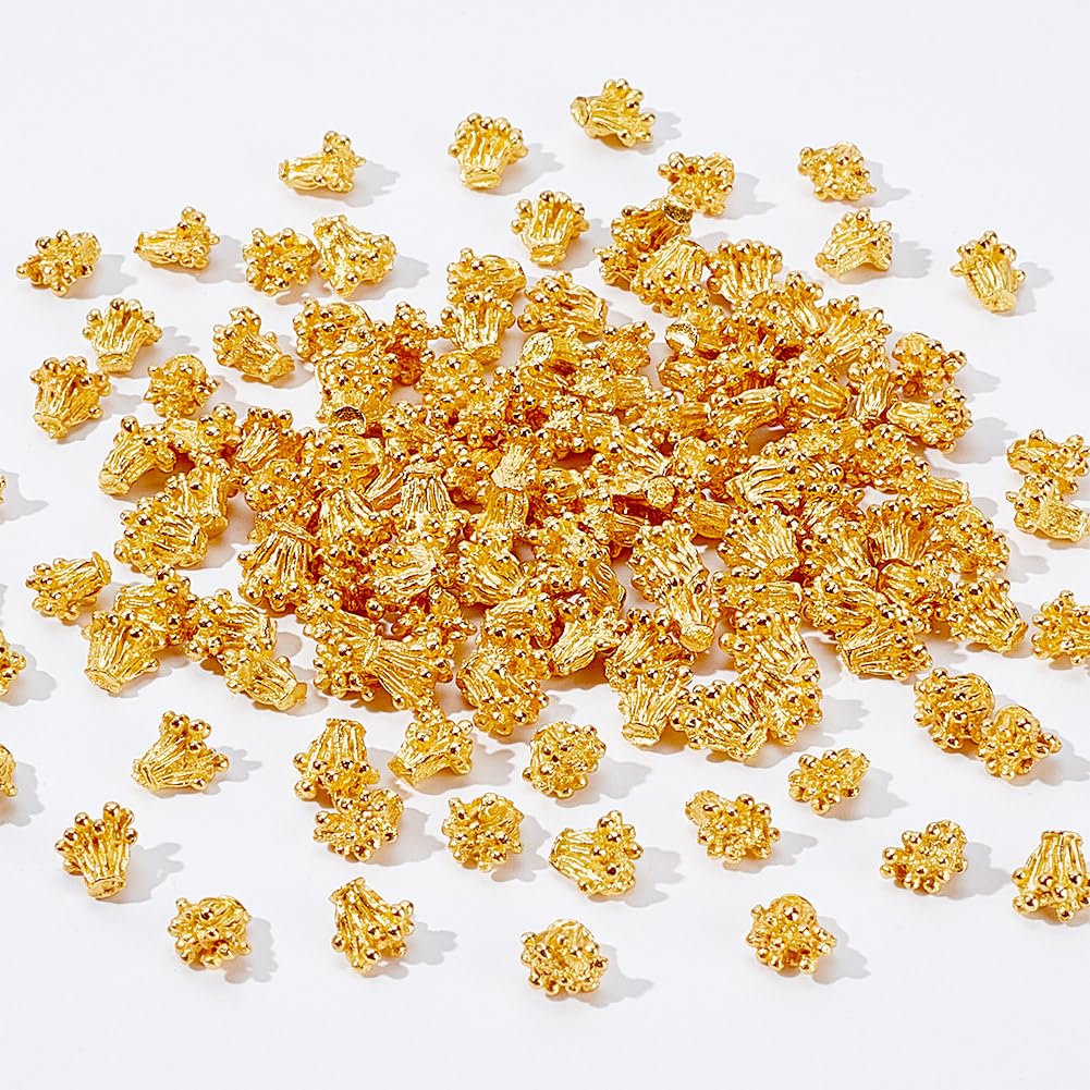 Connecteurs étamine de fleurs dorées NBEADS x120 pour création de bijoux