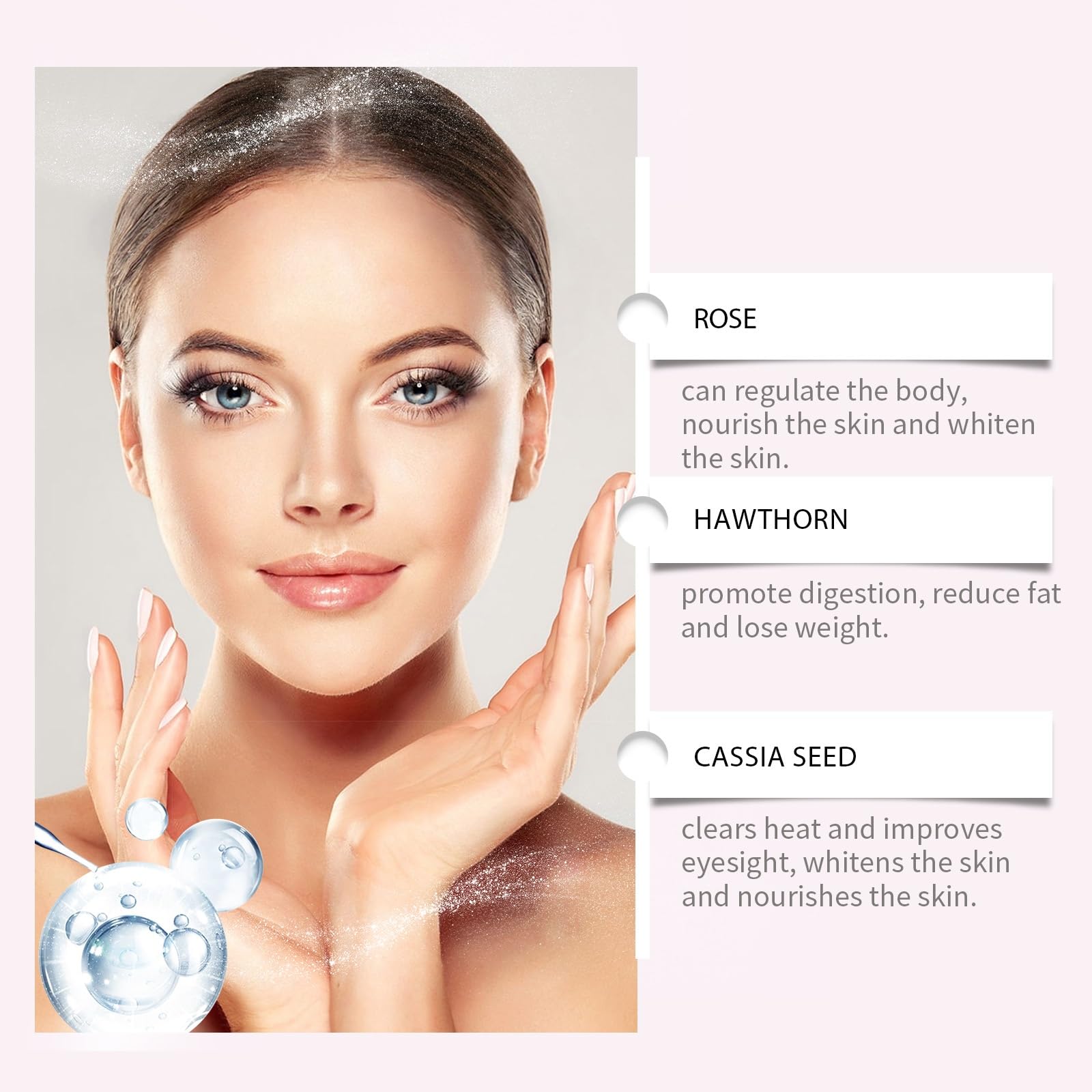 Té De Colágeno Blanqueador A Base De Hierbas Con Té Verde Y Poria Cocos: Ilumina Profundamente La Piel Y Realza La Luminosidad Del Cutis.(1PCS)