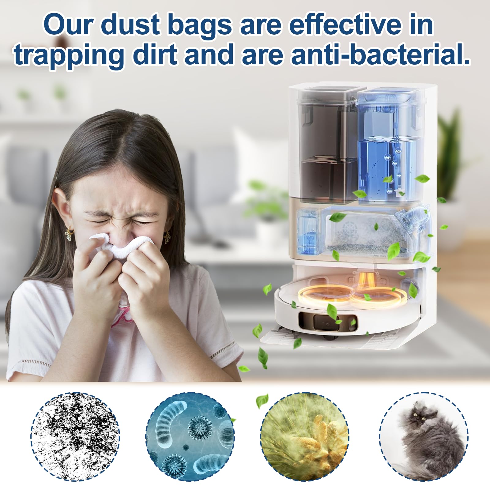 Lot De 10 Sacs D'aspirateur Pour Dreame L10s Ultra/ L10 Ultra