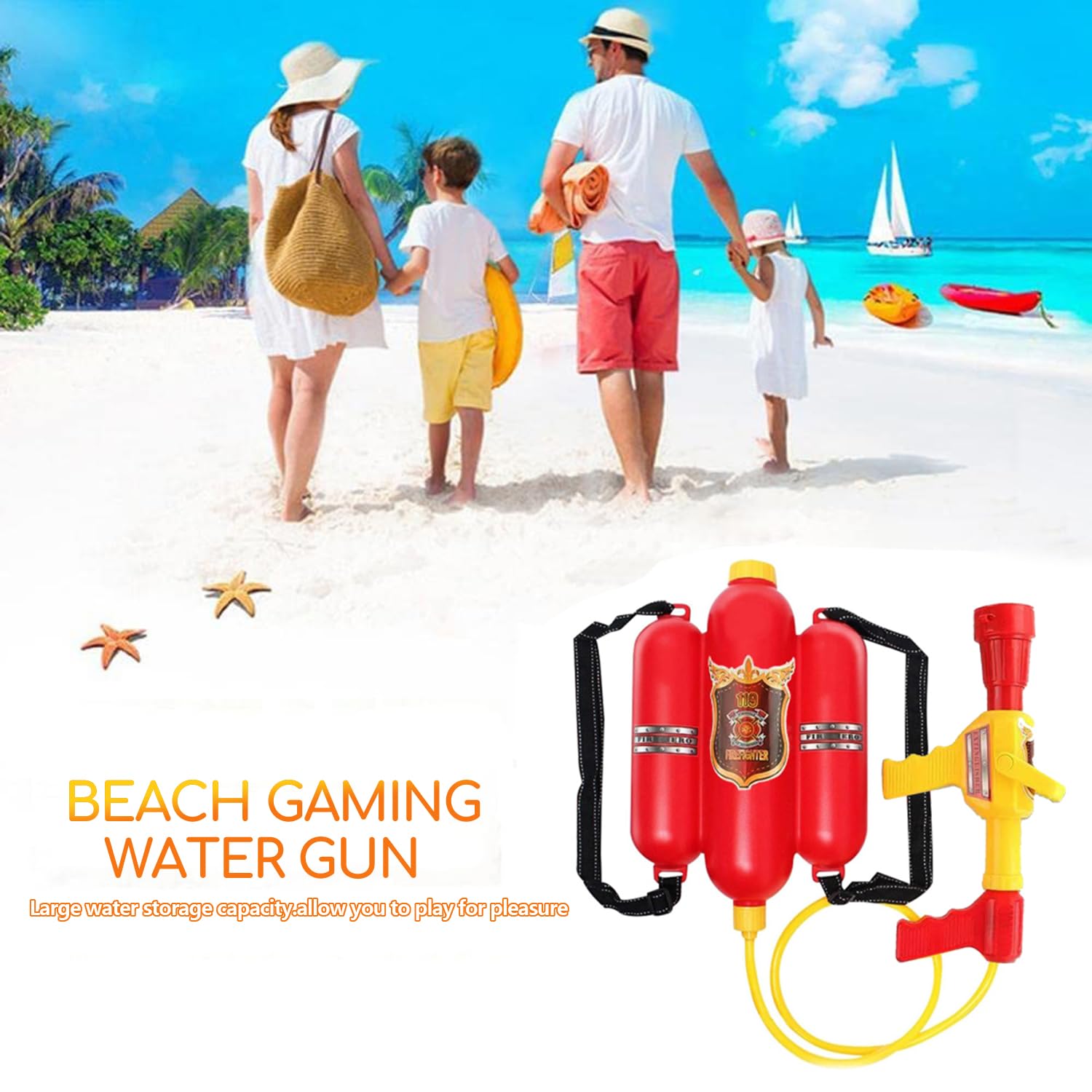 Lot De 2 Pistolets à Pommes De Terre Rouges – 14 X 8,5 Cm – Jouet De Plage Et Piscine – Dès 14 Ans