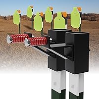 Vista 1 de Percha de objetivos T-Post para disparar AR500, colgador de objetivos de acero duradero con poste en T, soportes de objetivo de poste en T, soporte