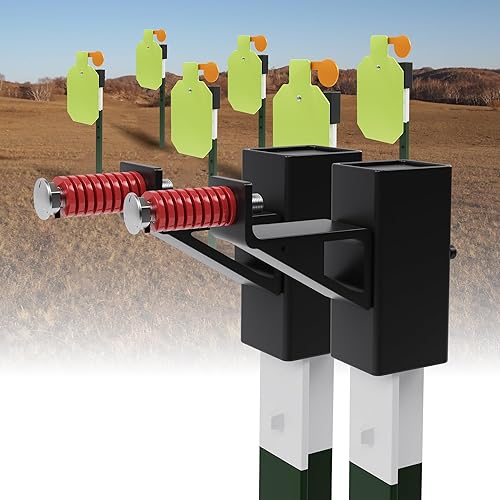 Miniatura 8 de Percha de objetivos T-Post para disparar AR500, colgador de objetivos de acero duradero con poste en T, soportes de objetivo de poste en T, soporte