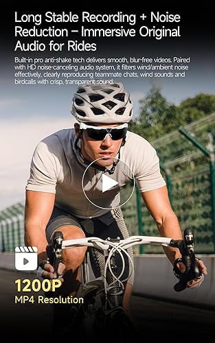 Miniatura 4 de Mingtawn Gafas inteligentes con cámara 4K HD antivibración y altavoces estéreo 3D | Gafas de sol deportivas polarizadas UV400 | Gafas de sol AI