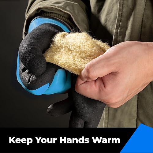 Miniatura 10 de Guantes 100% impermeables para hombres y mujeres, guantes de trabajo de invierno para clima frío, Touchsreen, guantes de congelador con aislamiento