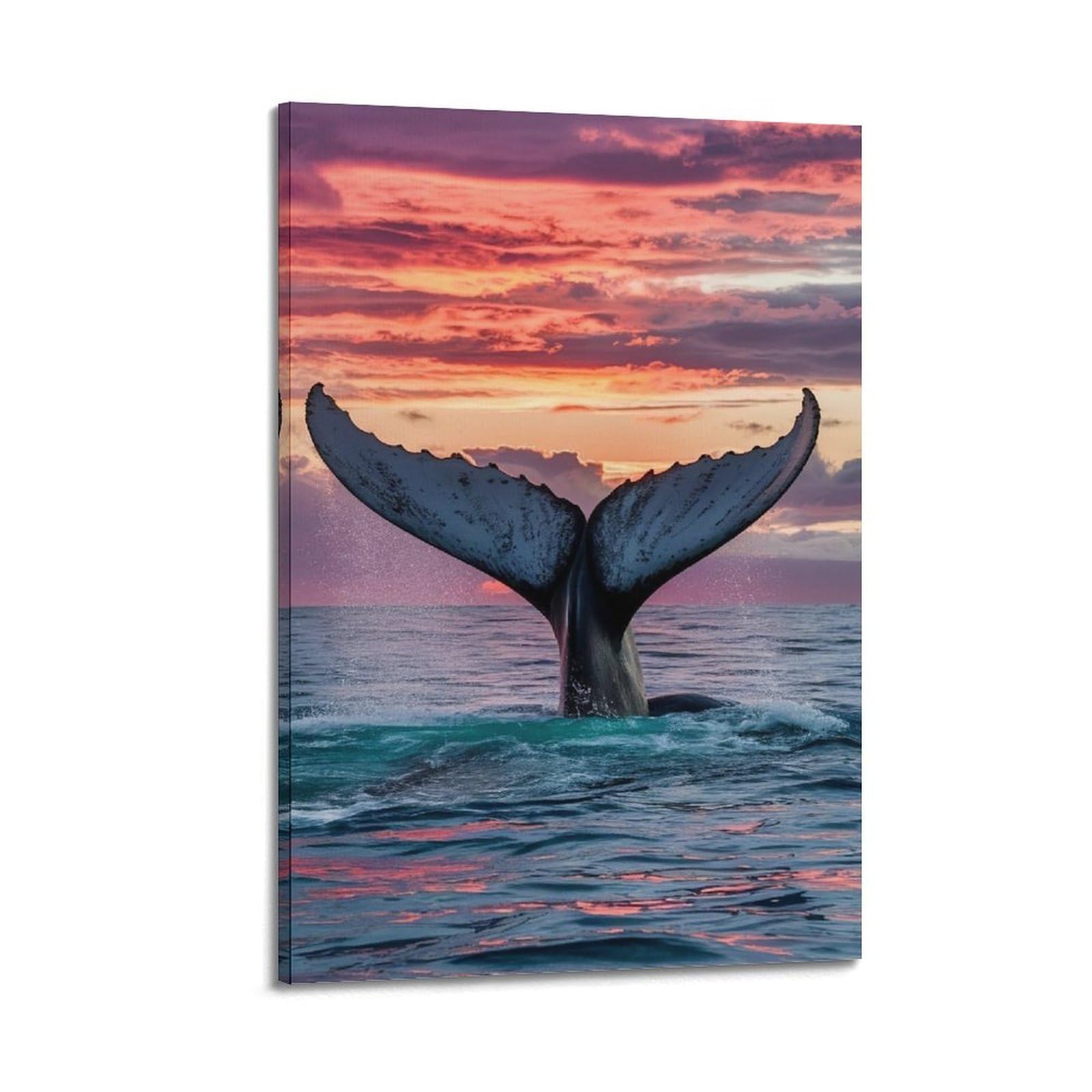 Poster queue de baleine WIZIGM pour habiller un mur vide 20x30