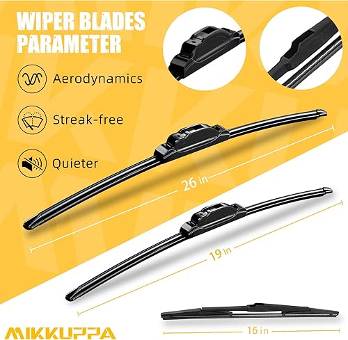 Vista 91 de MIKKUPPA Limpiaparabrisas de 26 pulgadas + 23 pulgadas + 12 pulgadas, repuesto para Mercedes-Benz 2013-2016 GL350 GL450, 2012-2015 ML350 ML550 ML63