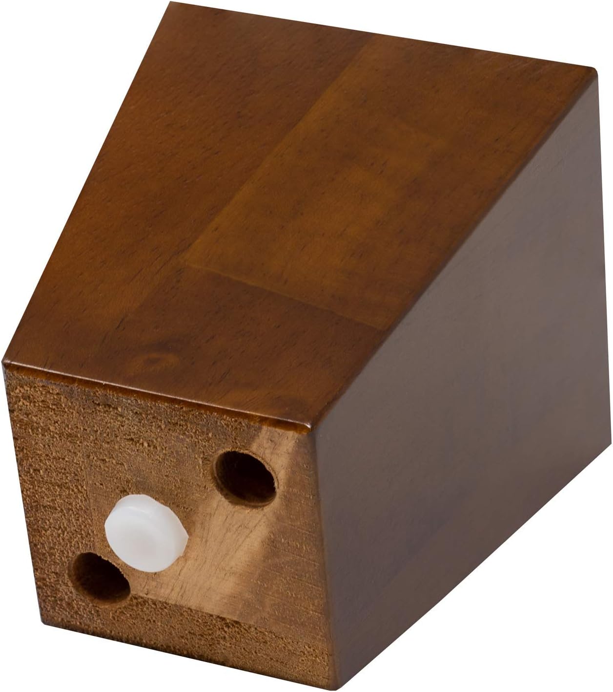 Legs for Furniture, Sofa Ottoman and Chair 4" Wood Feet Replacement, Set of 4 Square Tapered Pyramid Feet (Walnut)