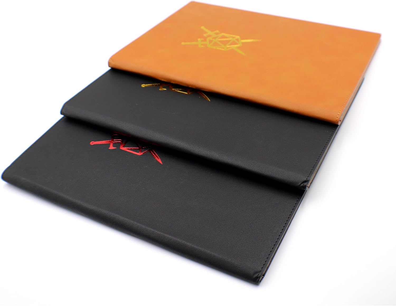 D&D Leather Folder/Binder for Dungeons and Dragons (Black and Red)