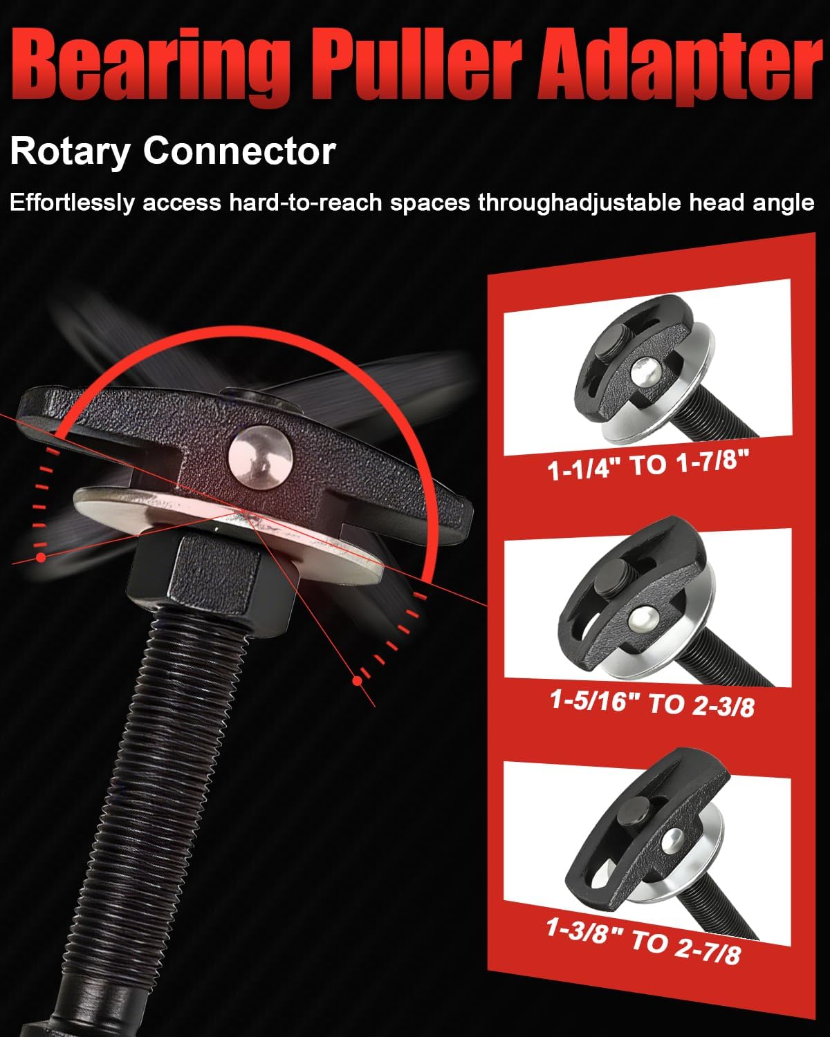 12-Way Slide Hammer Puller Set, Front Wheel Hub Remover & Rear Wheel Axle Removal Tool, Heavy Duty Bearing Puller Set with Carry Box