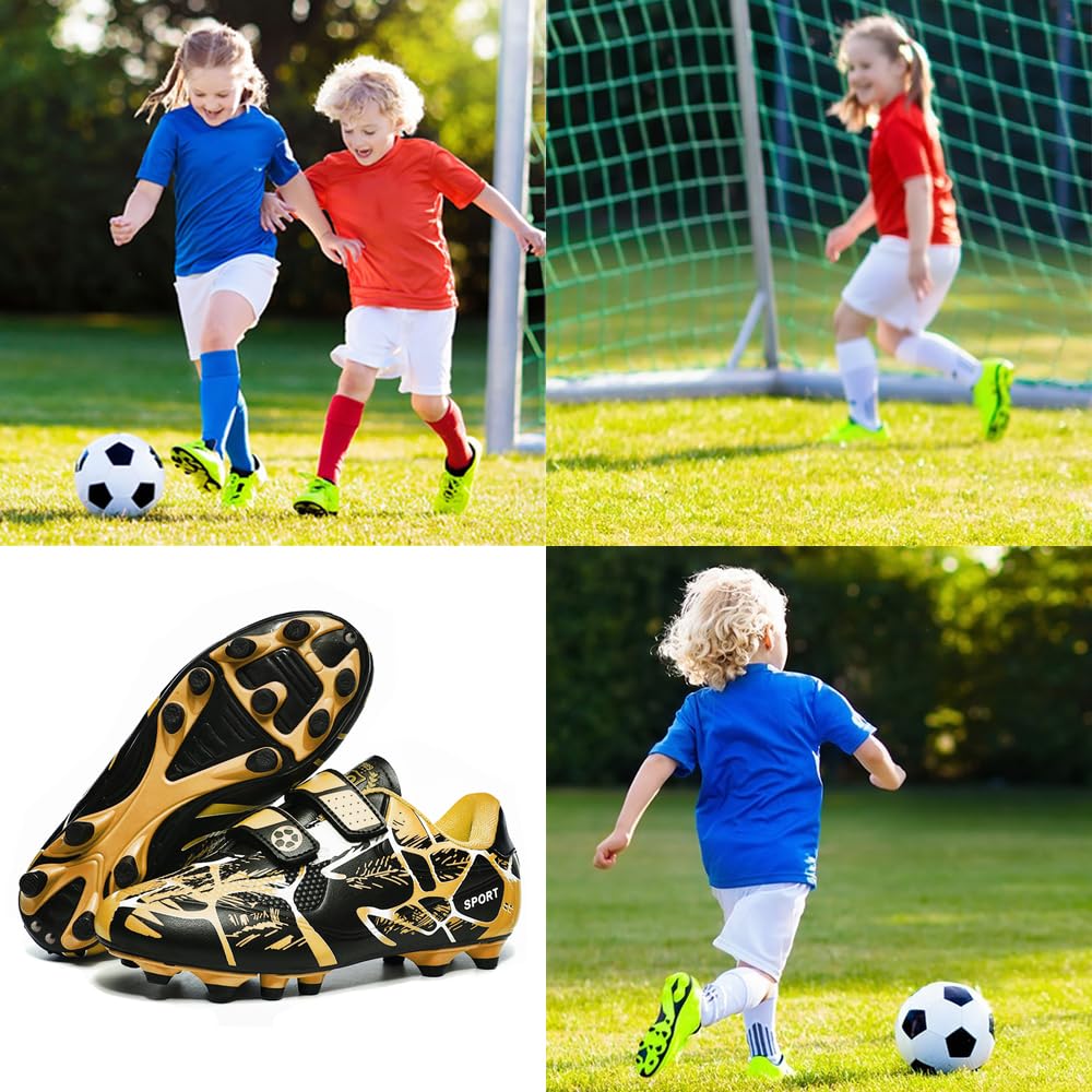 Zapatillas de Fútbol Niños Zapatos de fútbol Botas de Fútbol Zapatillas de Entrenamiento Antideslizantes para Exteriores Zapatillas 28-37EU