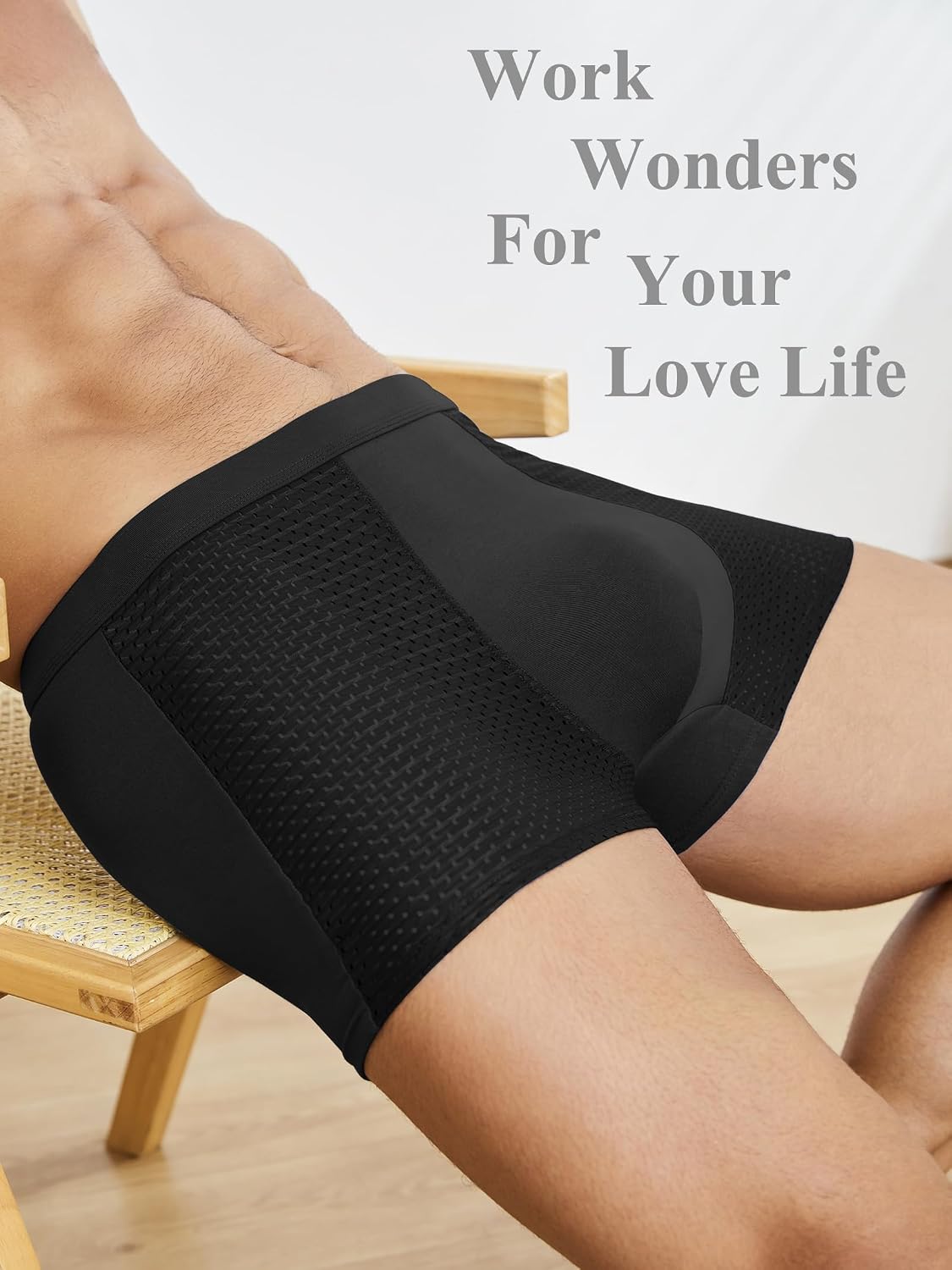 DingLu Mens Trunk Underwear Soft Viscose Classics Briefs 3 Pack No Open Fly Mens Panties 3" Inseam