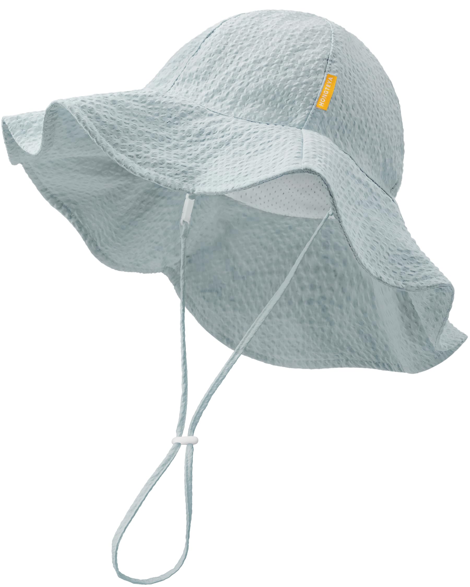 HONGTEYA Baby Sun Hat Wide Brim Adjustable Toddler Beach Bucket Hat