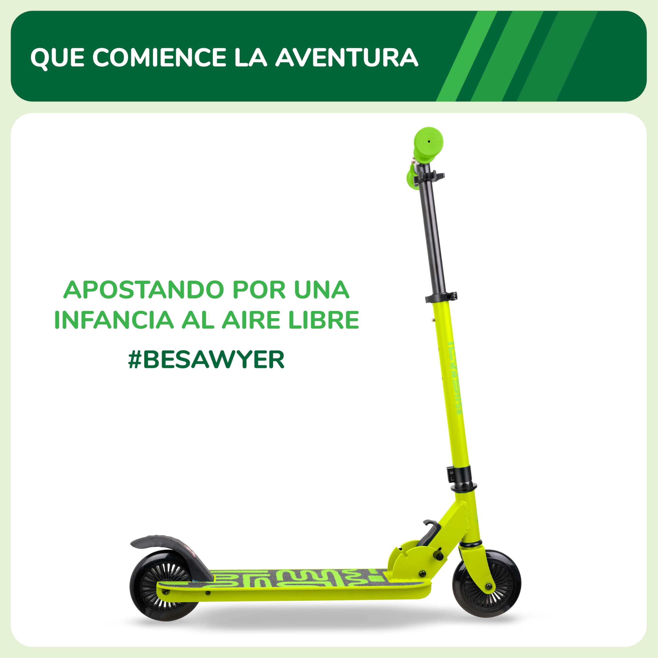 Sawyer Bikes - Patinete Infantil Ajustable - Niños 4 a 7 Años