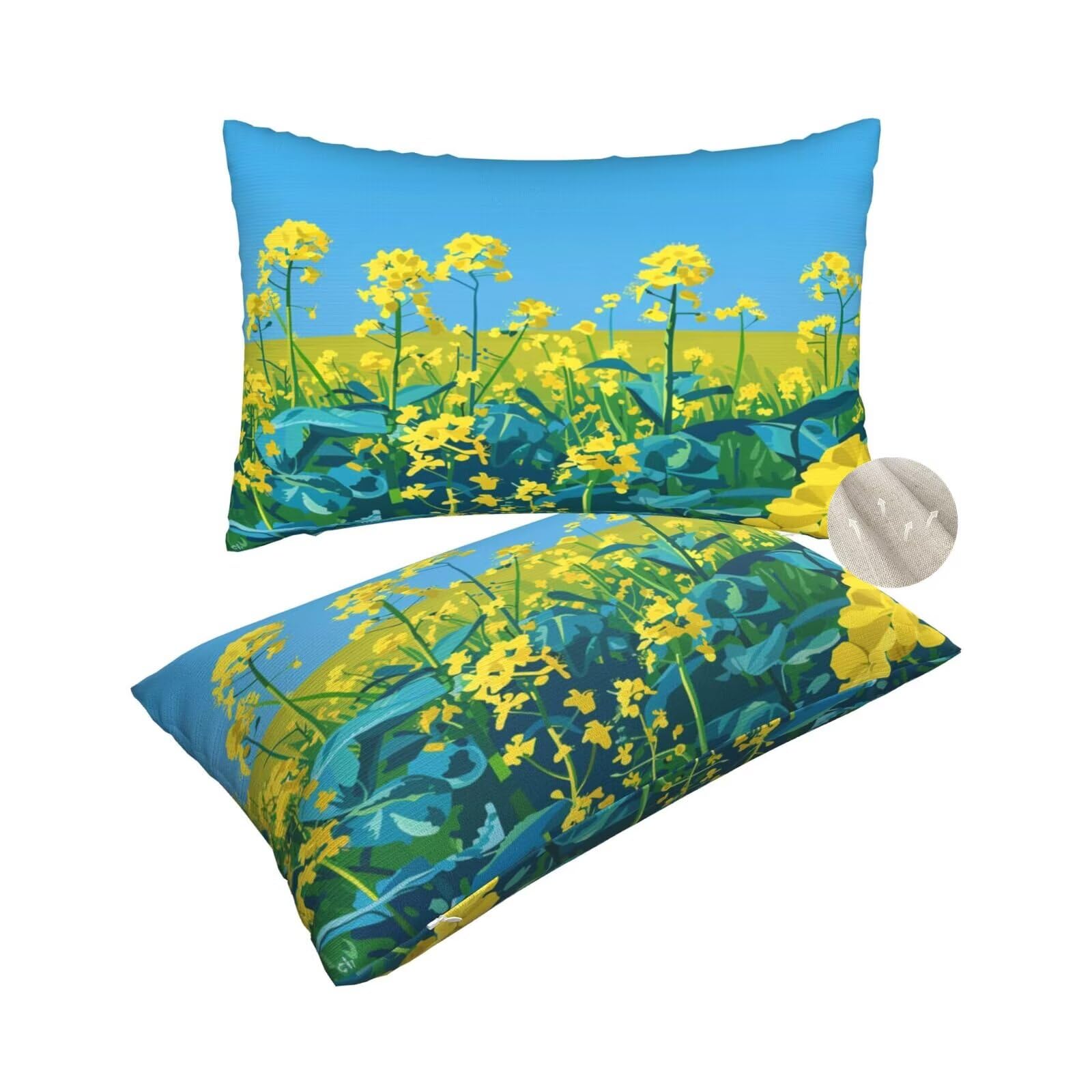 Housse coussin 60x90 cm bleu pour protéger vos oreillers et embellir un grand canapé