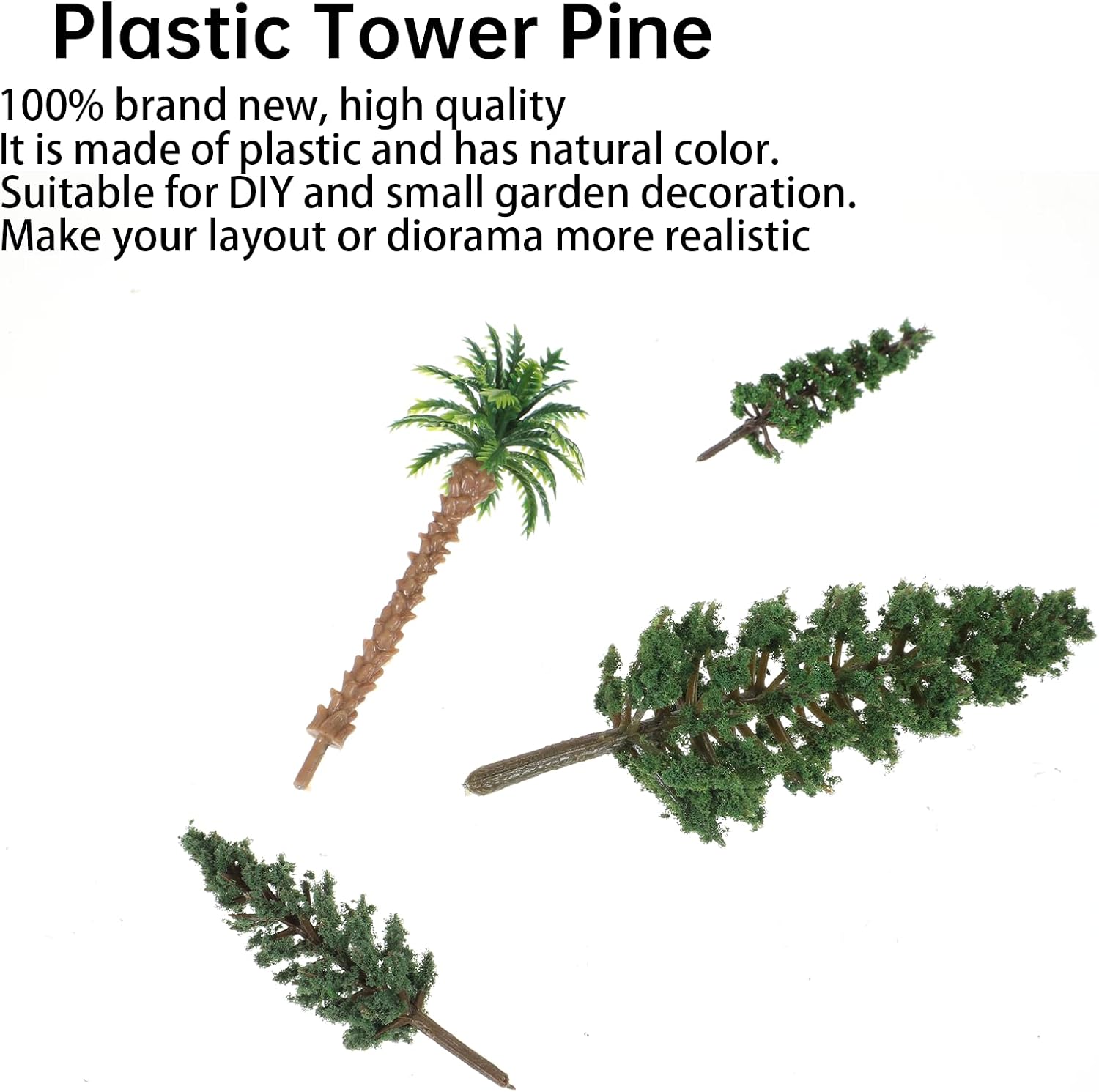 29 Pcs Mixed Model Trees, 0.98-3.93 Inch (2.5-10.5 cm) Miniature Trees Diorama Supplies Little Fake Tree Train Scenery Architecture for DIY Crafts, Building Model, Scenery Landscape (Natural Green) image 3