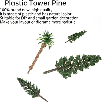 29 Pcs Mixed Model Trees 0.98-3.93 Inch (2.5-10.5 cm) Miniature Trees Diorama Supplies Little Fake Tree Train Scenery Architecture for DIY Crafts, Building Model, Scenery Landscape (Natural Green)