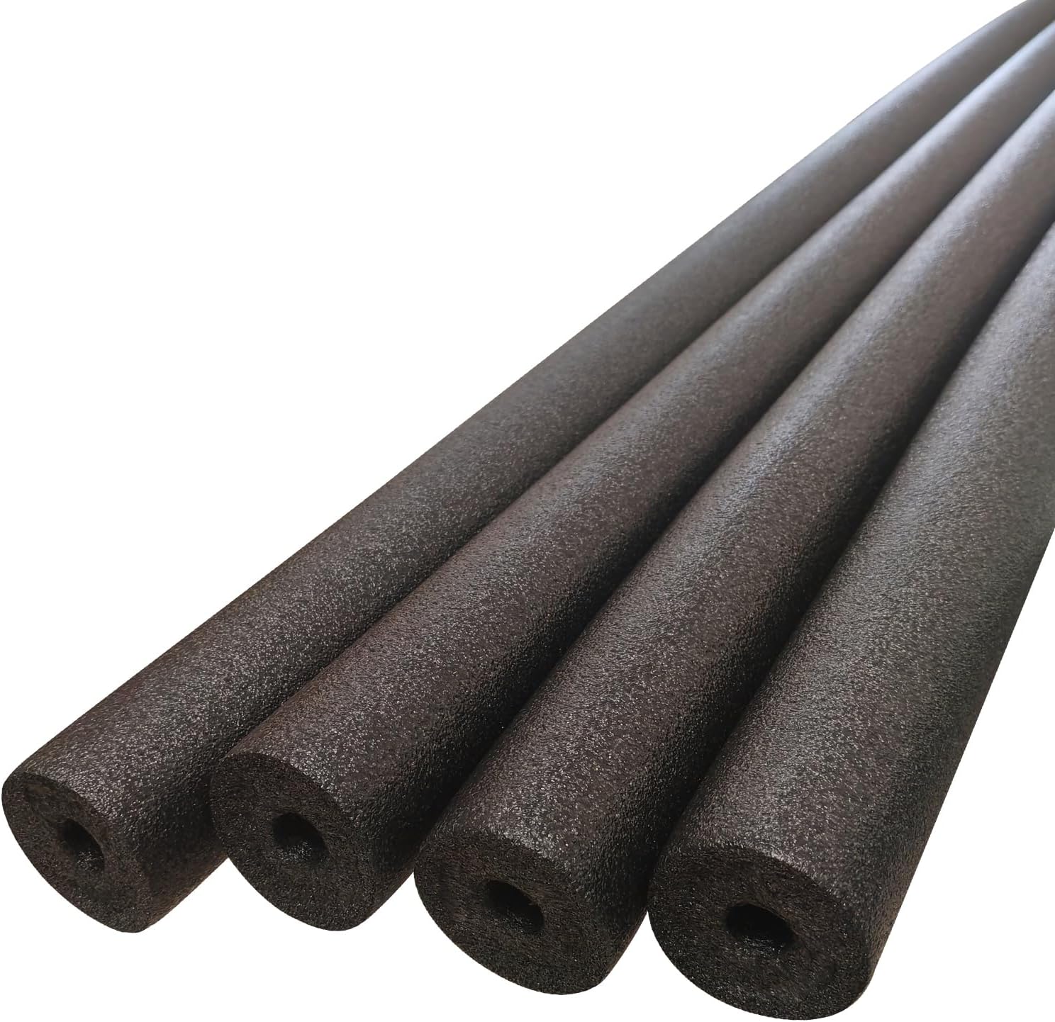4-Pack 60" Floating Pool Noodles Foam Tube, Soft Large Black Foam Noodle, Thick Hollow Noodles, Bulk Swim Noodles for Pool, Beach, Crafts, DIY Projects, Extra Dense & Durable