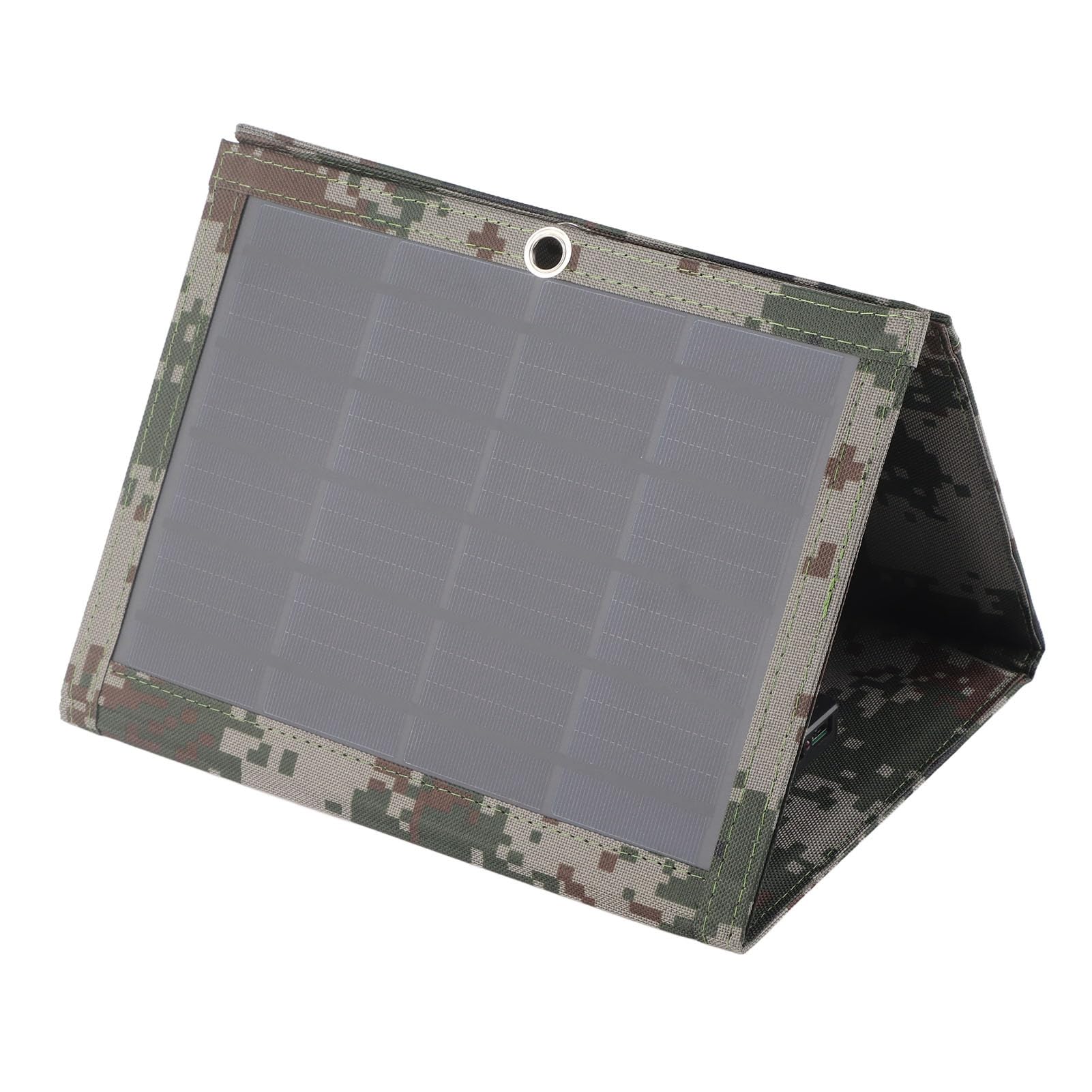 FTVOGUE Panel de Energía Solar Plegable, Panel de Cargador Solar Portátil de 21 W, Diseño Ligero Impermeable Que Ahorra Espacio, para Acampar, Senderismo, Mochilero, Carga de Teléfono de Emergencia