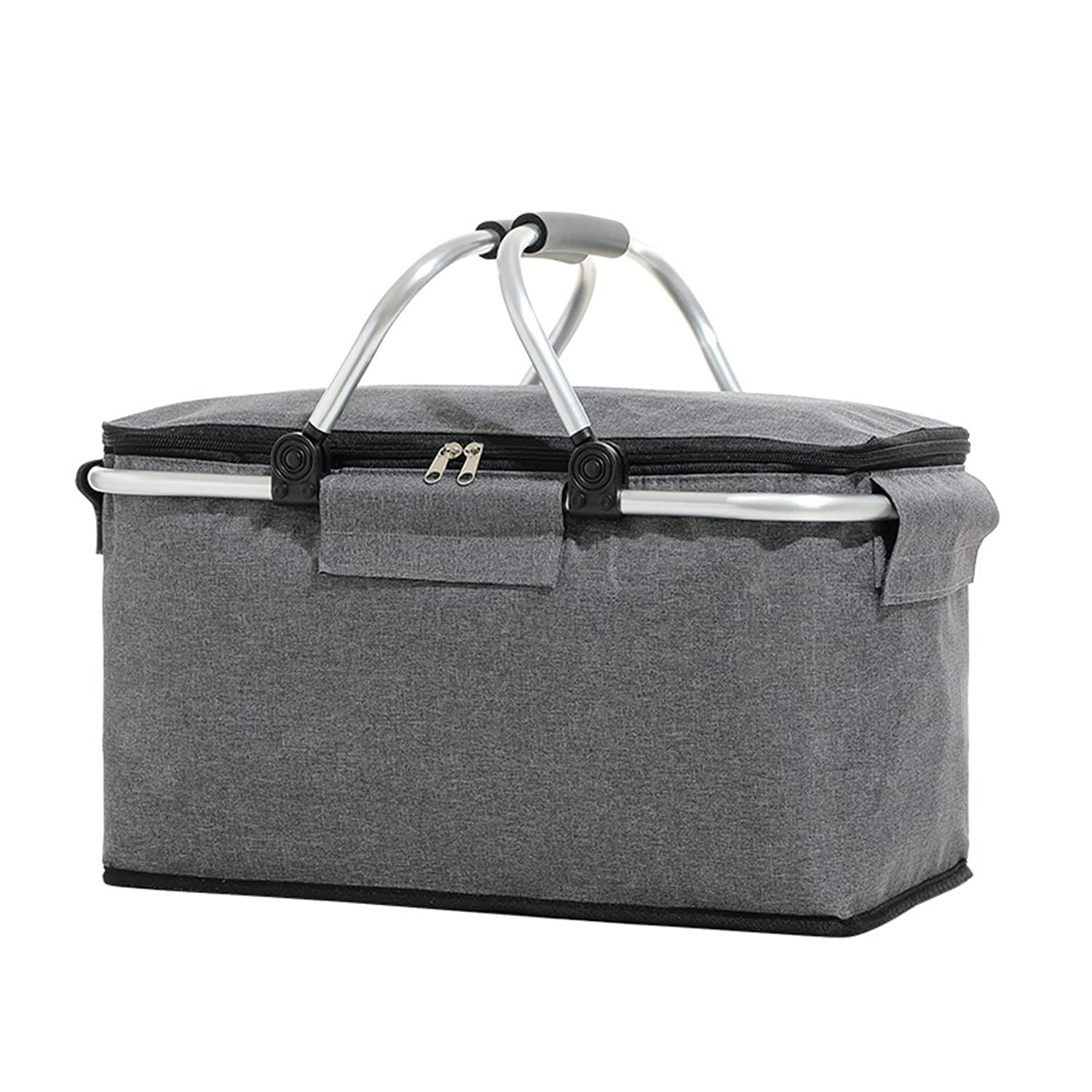 Cesta De Picnic Cesta De La Compra, Bolsa Frigorífica Plegable, Bolsa Térmica De Picnic, Cesta Grande con Aislamiento Bolsa De Almuerzo para Exteriores Playa Viajes Camping Fiesta Familiar